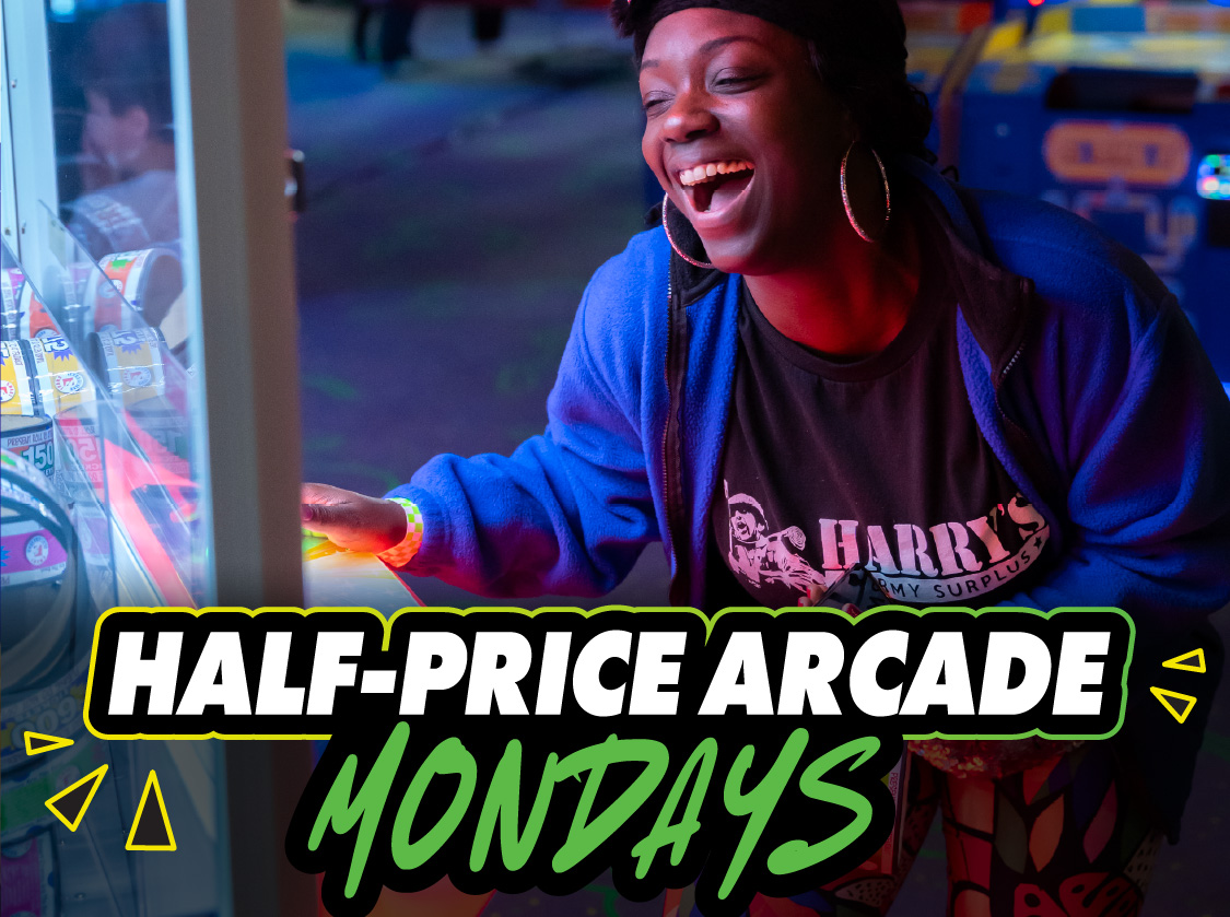 Half-Price Arcade Mondays at Launch Clearwater