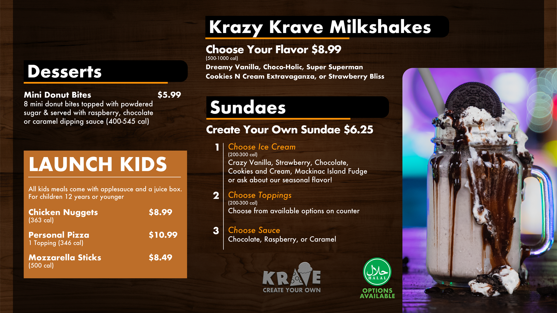 Krave desserts